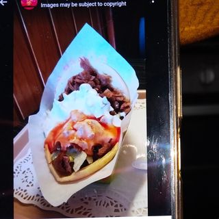 Menú kebab mixto sólo carne con queso 