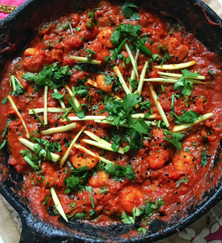 Prawn karahi masala