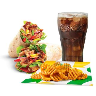 ვრაპი BBQ ქათმის სტრიფსები კომბო