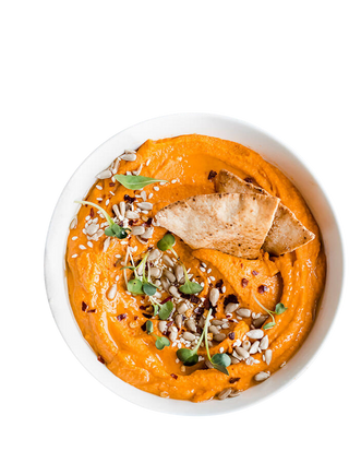 Hummus de pimenta vermelha assada