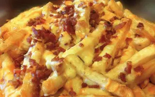 Patatas Gratinados con bacon cheddar mozarella