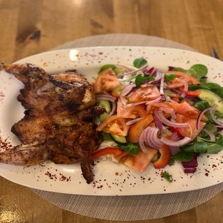 Pollo picantón a la brasa