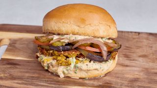 Falafel smash burger