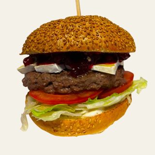 Burger Wołowy z Camembertem i Żurawiną w zestawie z Coca-Colą 0,33