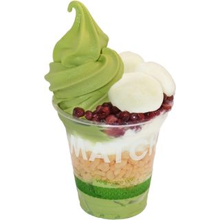 Mochi red bean sundae