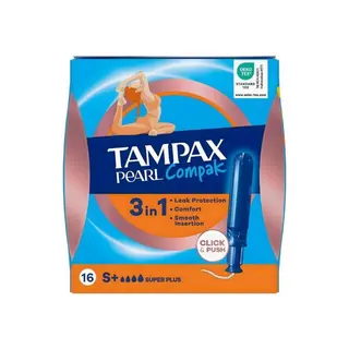 Tampões c/Aplicador Pearl Compak Super Plus - Tampax 16un