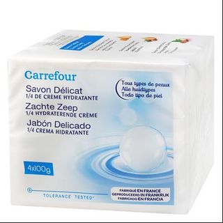 Jabon Delicado 1/4 Crema Hidratante Carrefour 4 X 100 Gr.