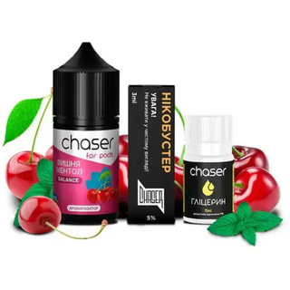 Набір Для Приготування Сольової Рідиниchaserforpods Вишня Ментол 30ml50