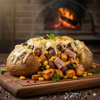 Patatas Con Pollo Marinado