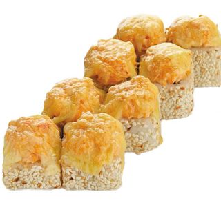 Запеченный ролл с курицей и кунжутом