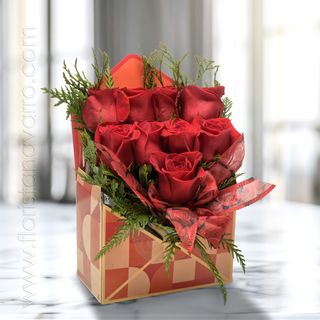 Carta de rosas rojas