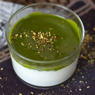 Panna Cotta De Pistacho