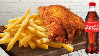 Crispy fried chicken &chips
