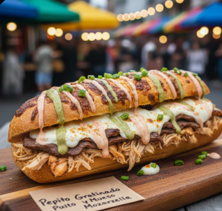 Pepito Gratinado Mixto Y Mozzarella