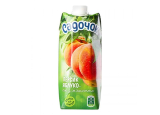 Сiк Садочок персик-яблуко (0,5л)