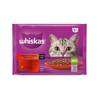 Comida Húmeda Para Gatos Selección Carnes Whiskas 4X85G