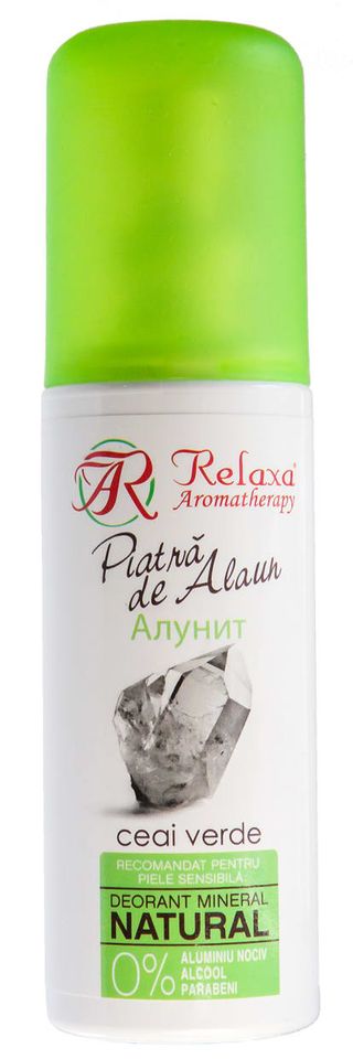 Deodorant mineral natural Piatra de Alaun - ceai verde