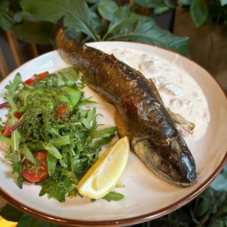 Форель із білими грибами (320г/100г)