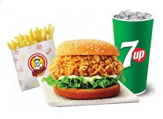 Бургер комбо с курицей