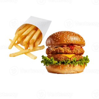 Double burger crispy Frit