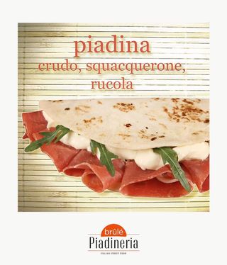 Piadina - prosciutto crudo, squacquerone e rucola