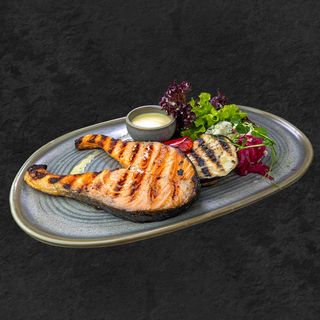 Сьомга котлет на скара