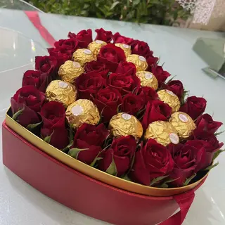 Coffret cœur avec chocolat 