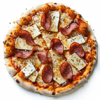Pizza Queso De Cabra Con Sobrasada Y Miel