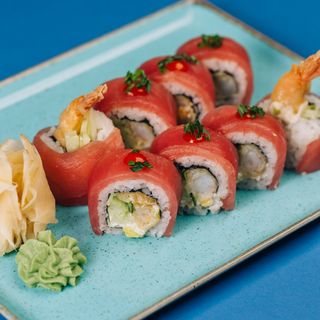 Krewetki w tempurze- tuńczyk