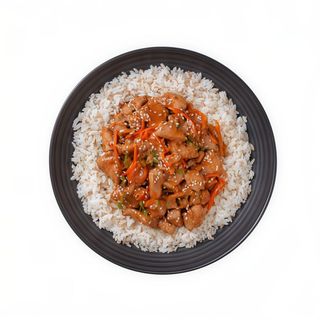 Frango Teriyaki com Arroz de Sésamo