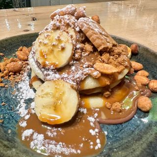 Panquecas Nutella, Doce de Leite, Banana Caramelizada