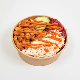 Zdjela s basmati rižom i coleslaw s umakom od dimljene paprike