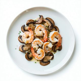 Gambas Con Champiñones