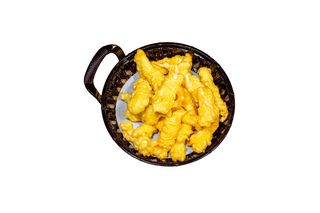 Plamuek cook khao pang tod(Calamari impanati) 