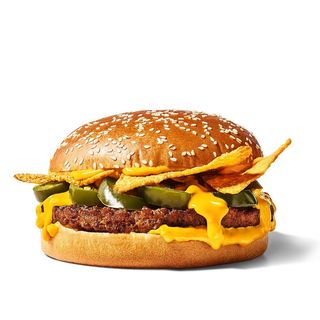 Cheesy Nachos Beef Burger