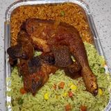 Jollof rice and fried rice combo