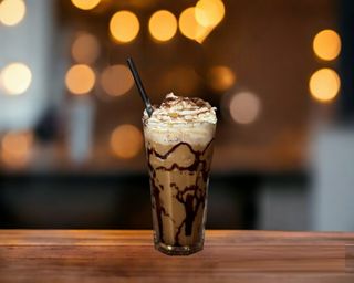 ცივი ყავა ნაყინით და ბეილისით