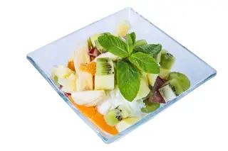 Fruit salad with Ice Cream 