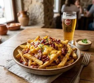 Batata com Cheddar e Bacon