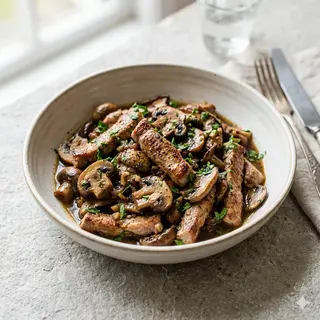 Cerdo Con Champiñones