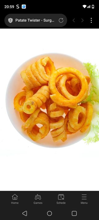 Patatine curly porzione media