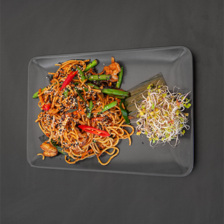 Nudle Jajeczne w sosie sojowo - ostrygowym