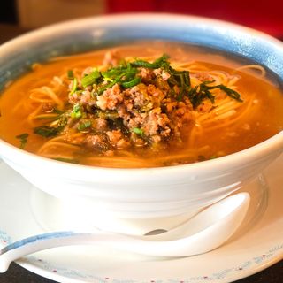 Spaghetti in brodo con maiale