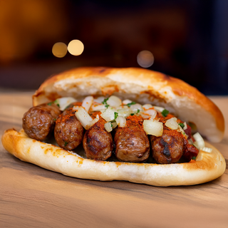 5 junećih ćevapa u somunu