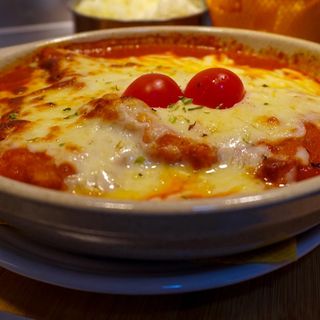 Vegetariano Parmegiana de Legumes