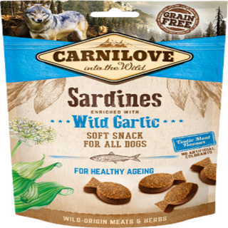 Ласощі Carnilove для собак з сардиною та диким часником 200г