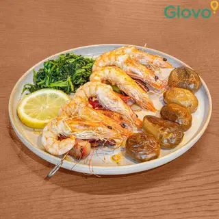 Espetada de Lulas com Gambas
