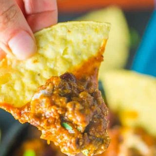 nachos con carne
