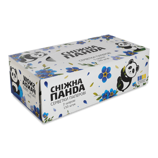 Серветки паперові «Сніжна панда» 2-шарові (150шт)