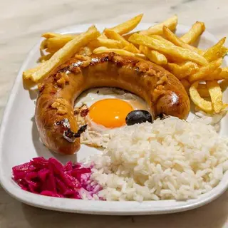 Alheira de Caça grelhada com ovo 